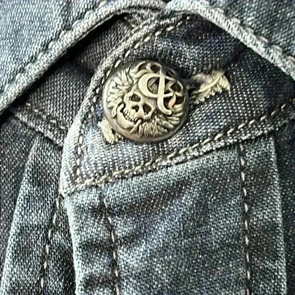 Rock and Republic Western Denim Button Front Top Size XL - Picture 6 of 9